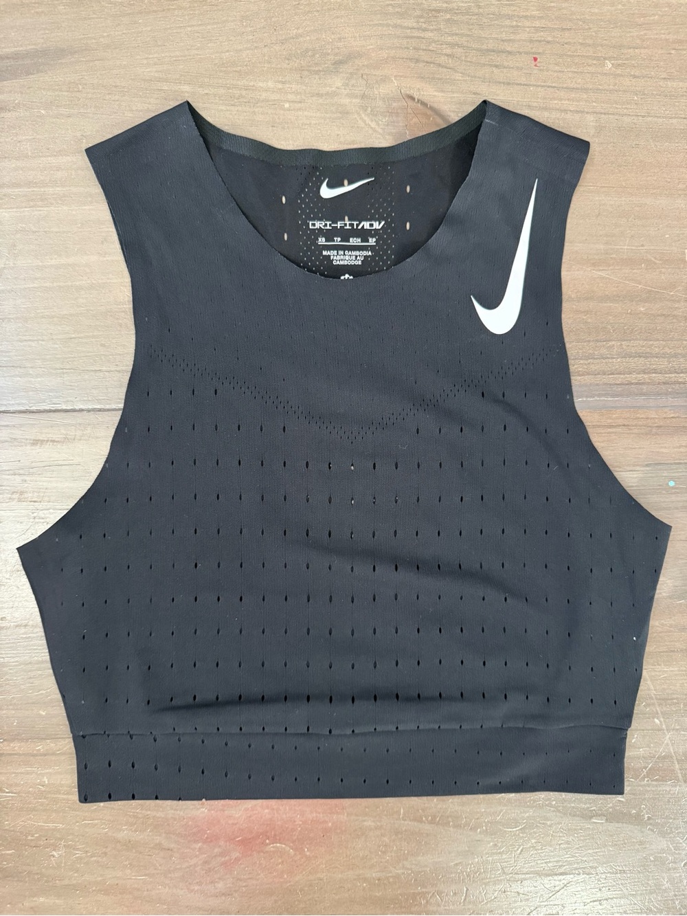 Nike AeroSwift Dri-FIT ADV Cropped Running Tank Black Women’s XS